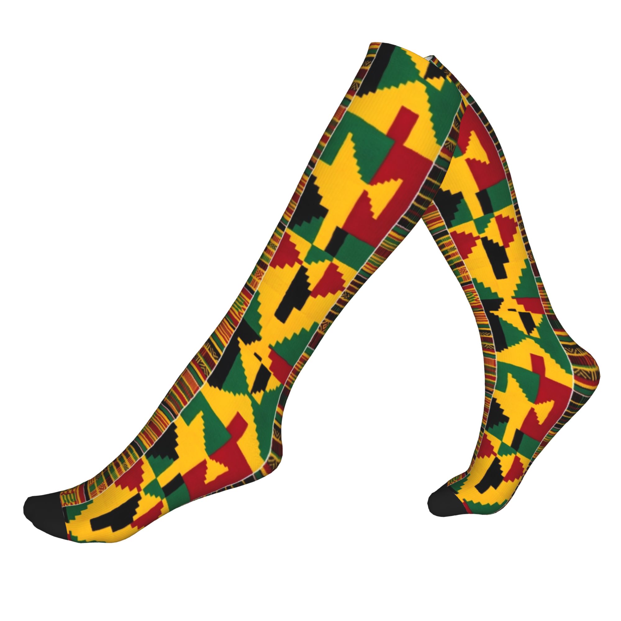 African Ankara Print - Chaussettes de sport à compression pour
