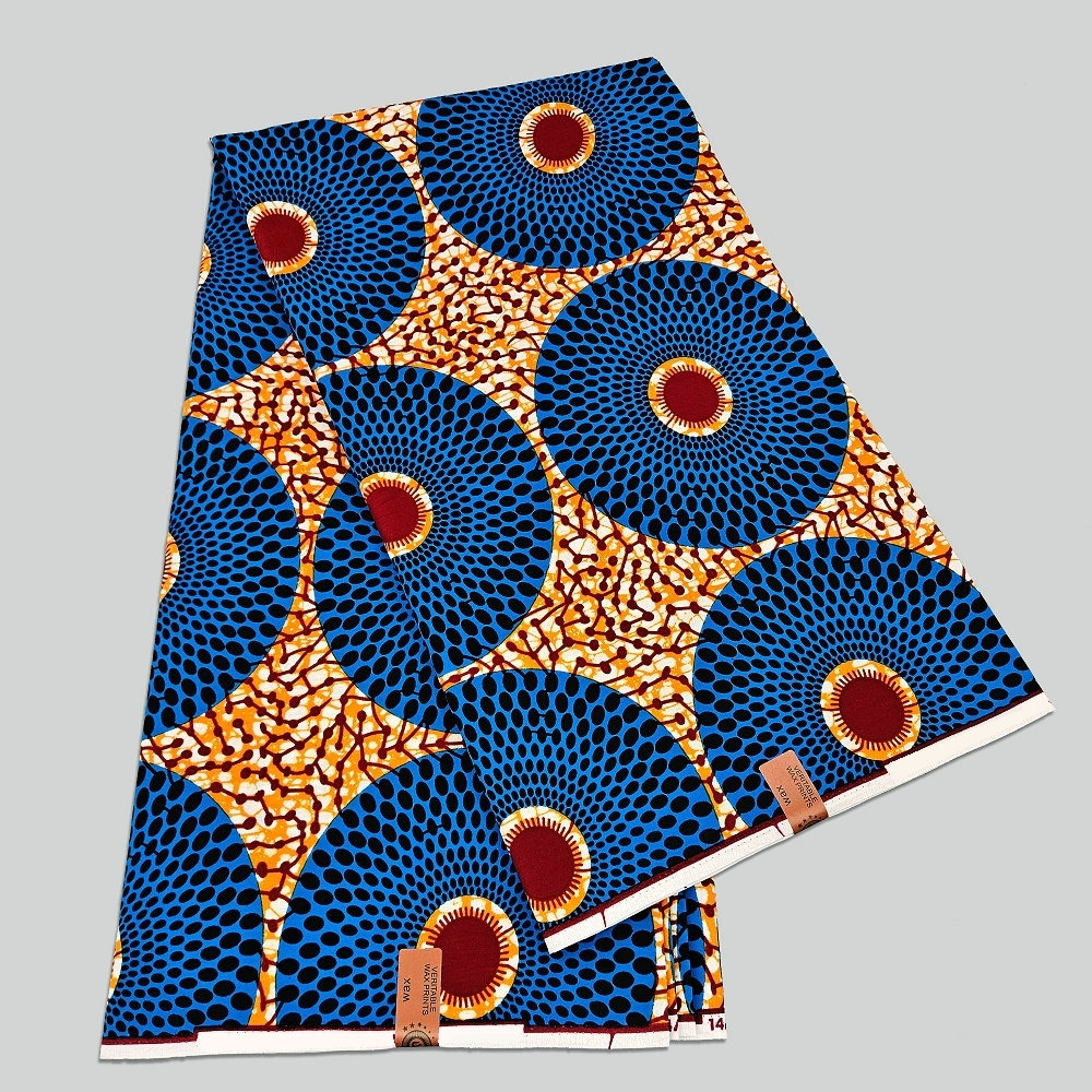 African Ankara Print - Tissu imprimé à la cire véritable