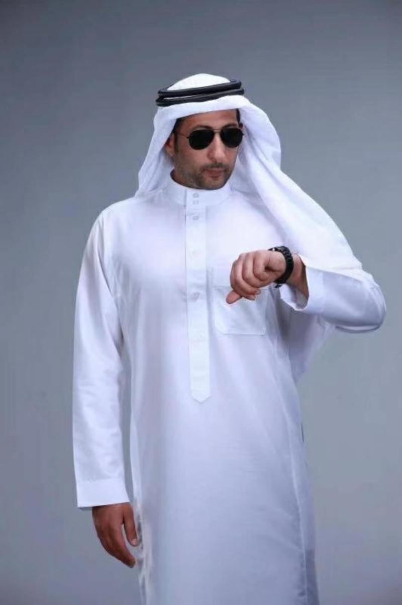 Kurta Men Cotton - Robe musulmane à manches longues pour