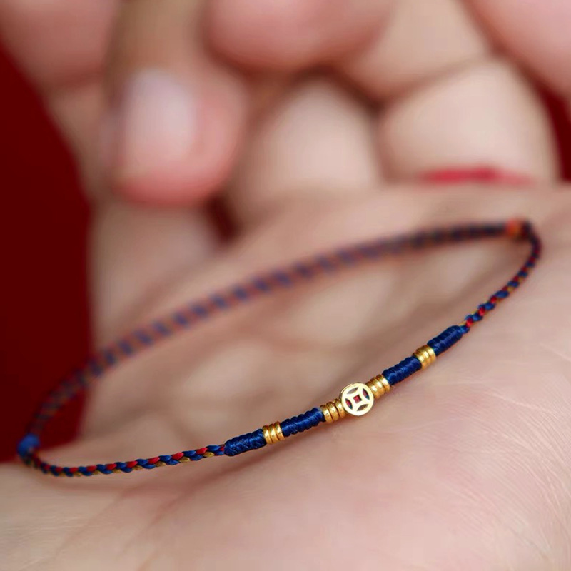 Ethnic Fashion Co In - Bracelet tissé pièce de monnaie en