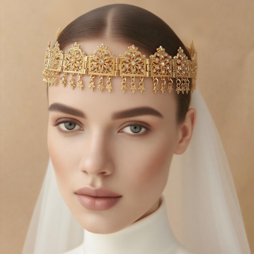 Ethnic Chic Fashion - Chaîne de cheveux chic marocain plaquée