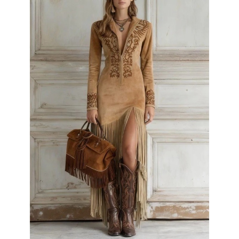 Robe d'automne pour femmes, st - Ethnic Chic Fashion avis et prix