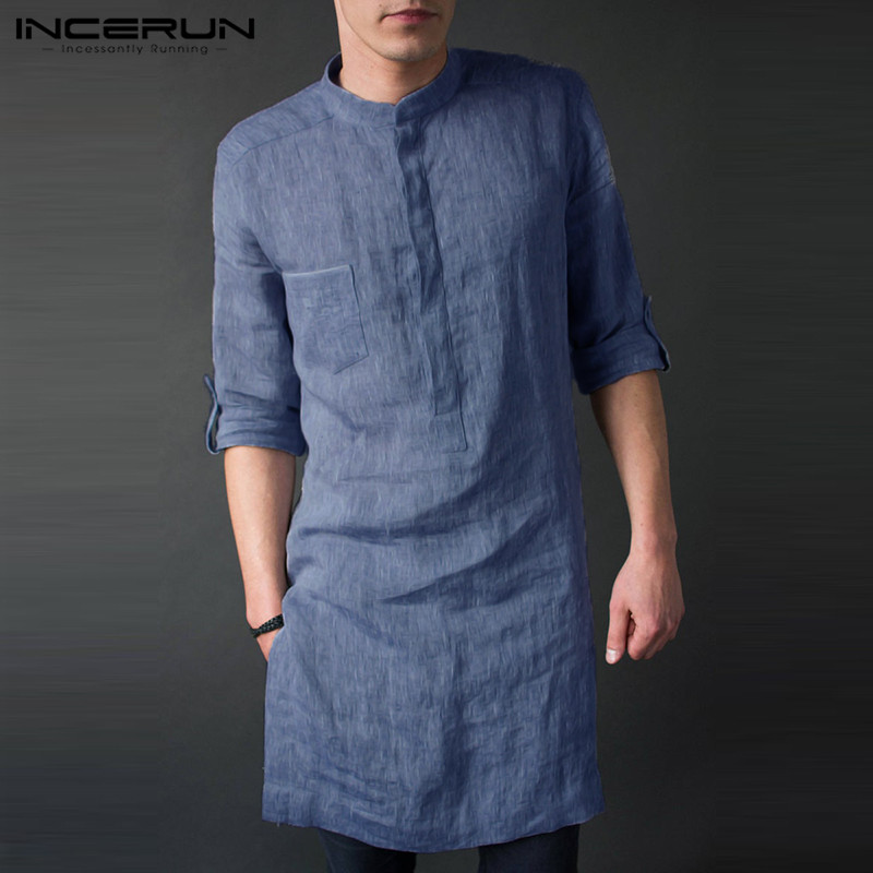 INCERUN-T-shirt à Manches sulf - Kurta Men Cotton avis et prix