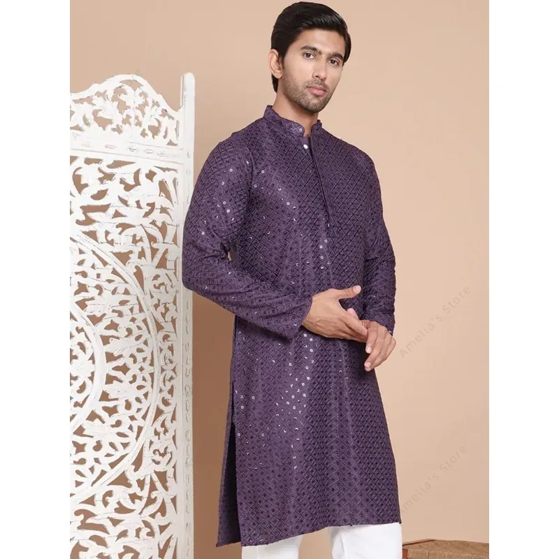 Tunique Kurta indienne en coto - Kurta Men Cotton avis et prix