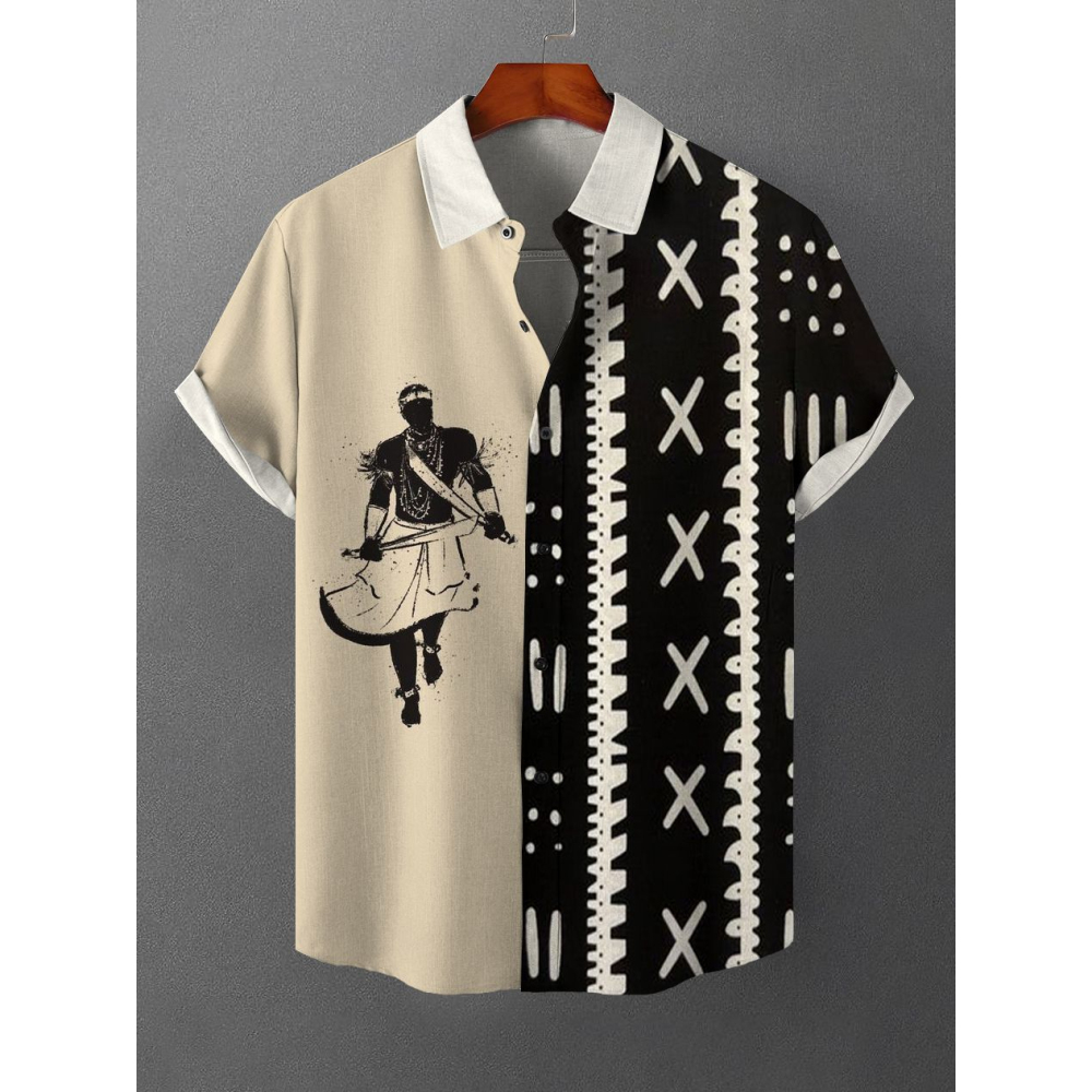 Chemise Homme Rétro Ethnique à - Ethnic Wear In Fashion avis et prix