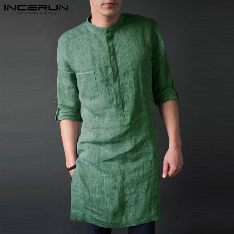 INCERUN hommes à manches longu - Kurta Men Cotton avis et prix