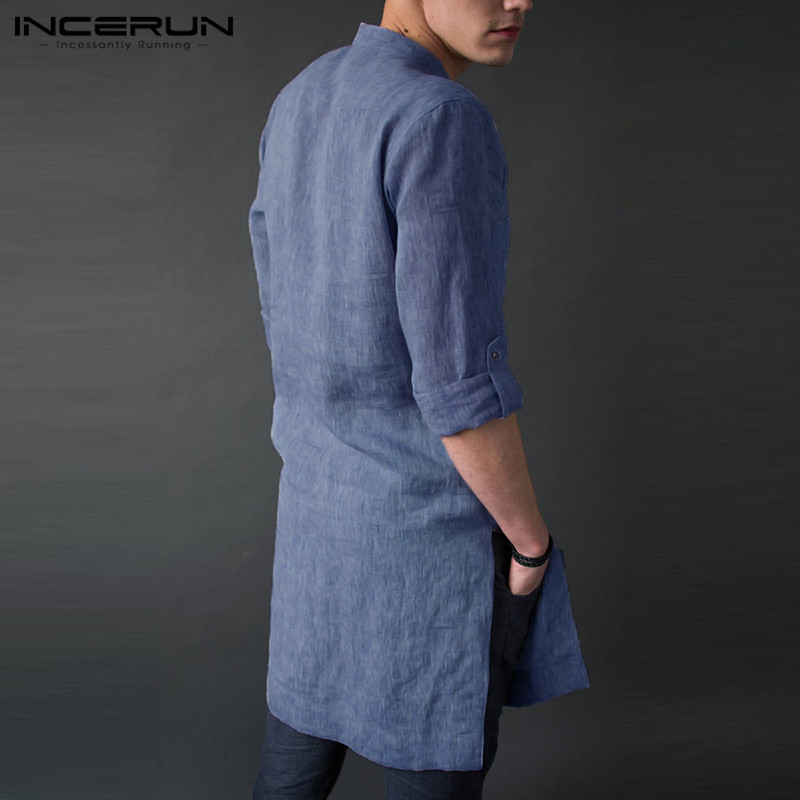 INCERUN hommes à manches longu - Kurta Men Cotton avis et prix