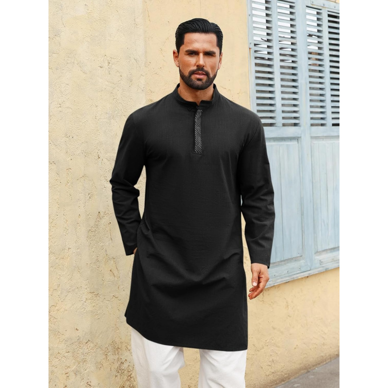Chemises Henley décontractées  - Kurta Men Cotton avis et prix